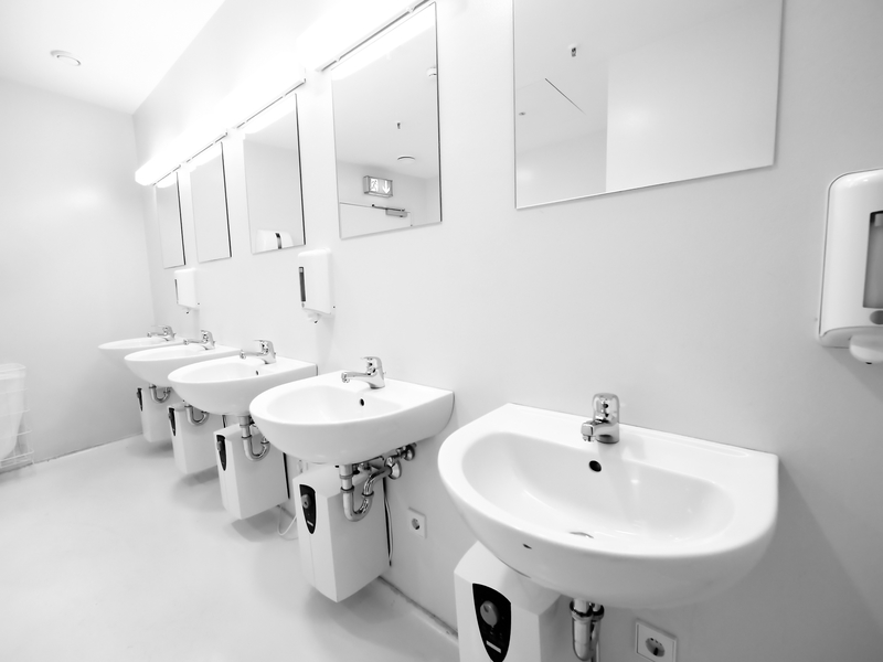 a clean new public toilet a clean new public toilet